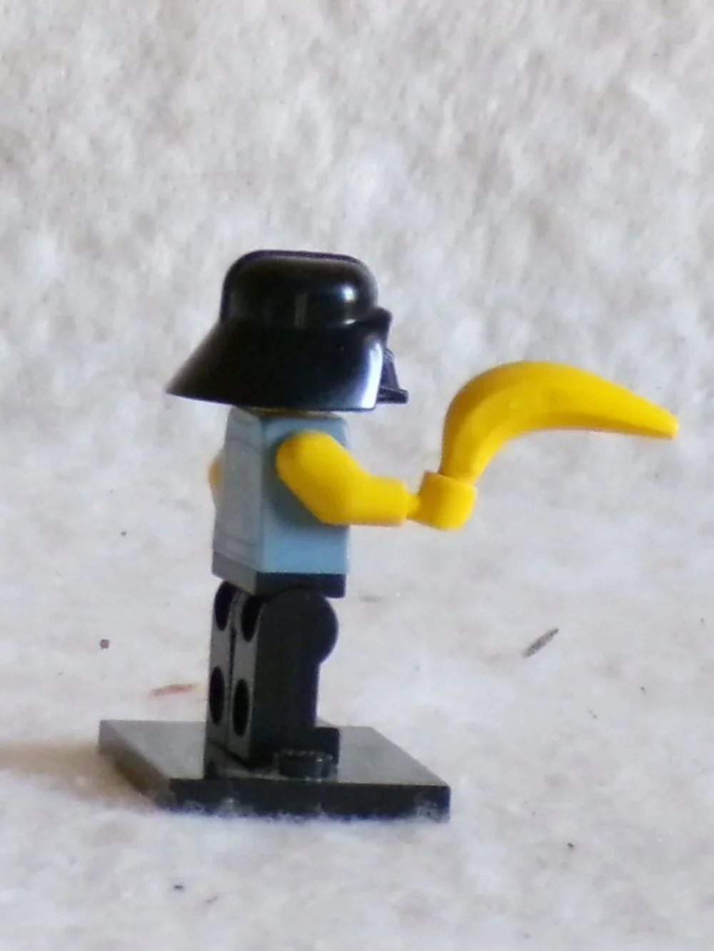 Lego Custom Banana Bank robber with Darth Vader Mask
